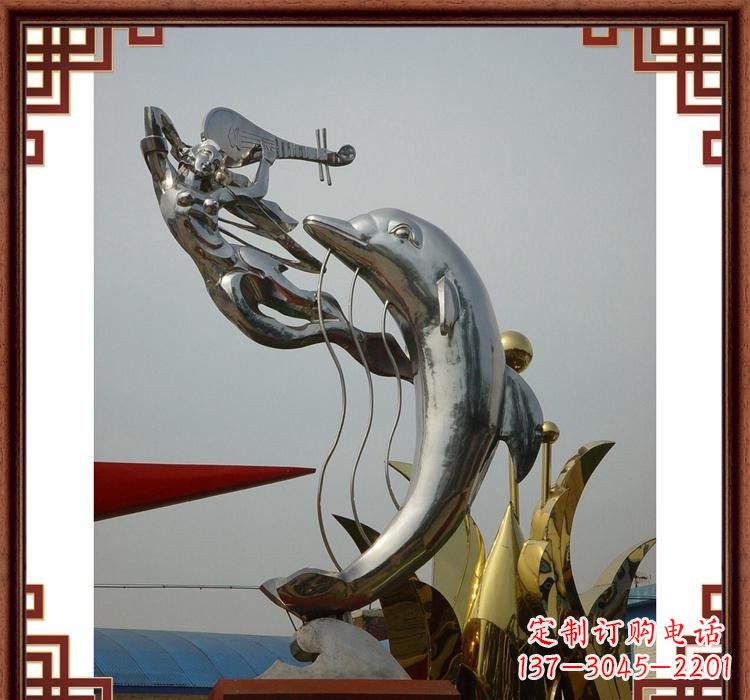 威海不锈钢海豚雕塑——美丽的海洋艺术