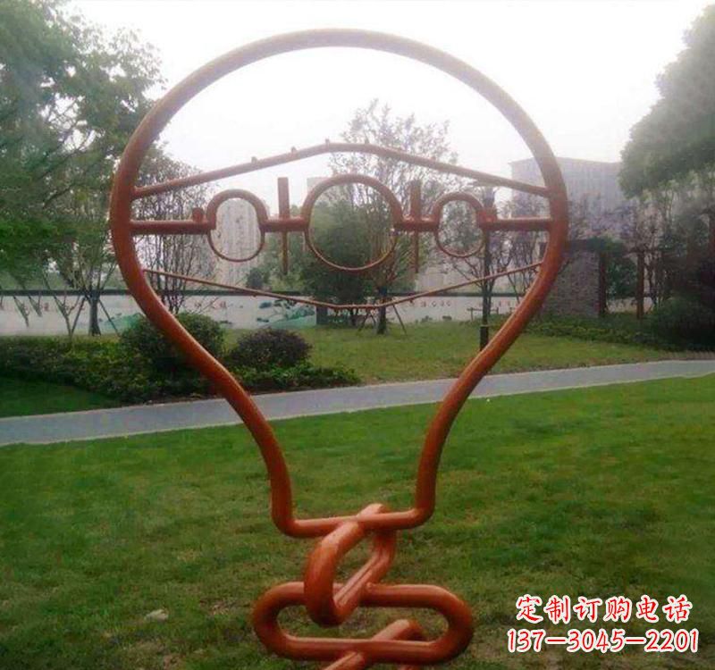 威海不锈钢灯泡雕塑点亮城市之美