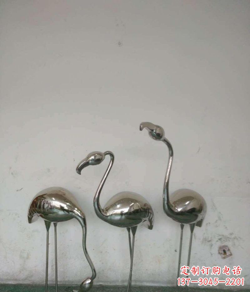 威海不锈钢火烈鸟雕塑精美的艺术之作