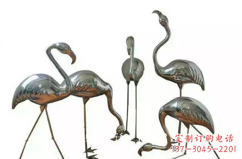 威海不锈钢火烈鸟雕塑——美丽的自然之美