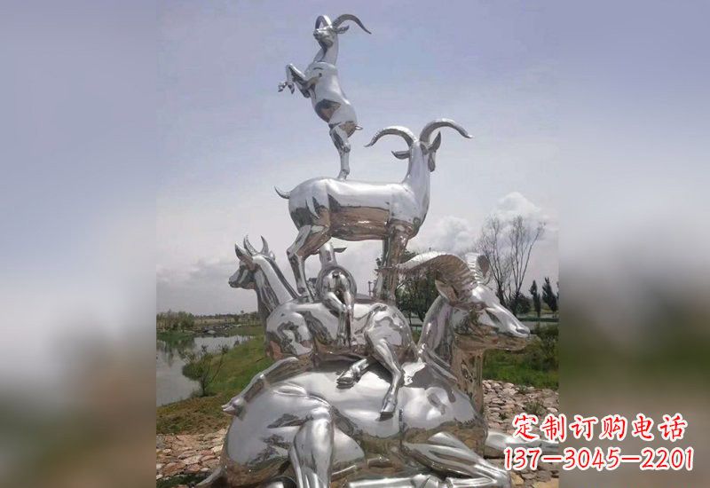 威海不锈钢羊雕塑精美绝伦
