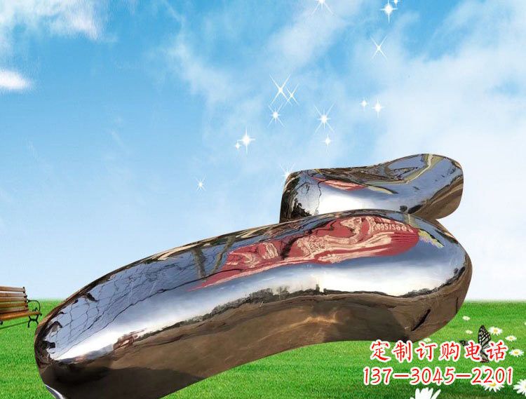 威海精美的不锈钢鹅卵石雕塑