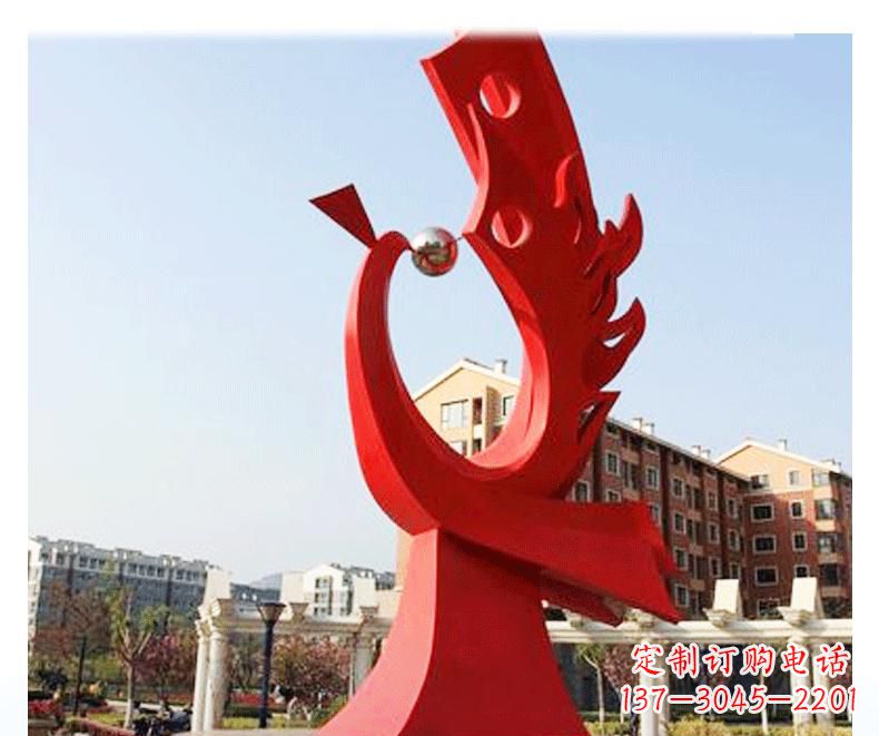 威海不锈钢凤凰雕塑——象征着新生