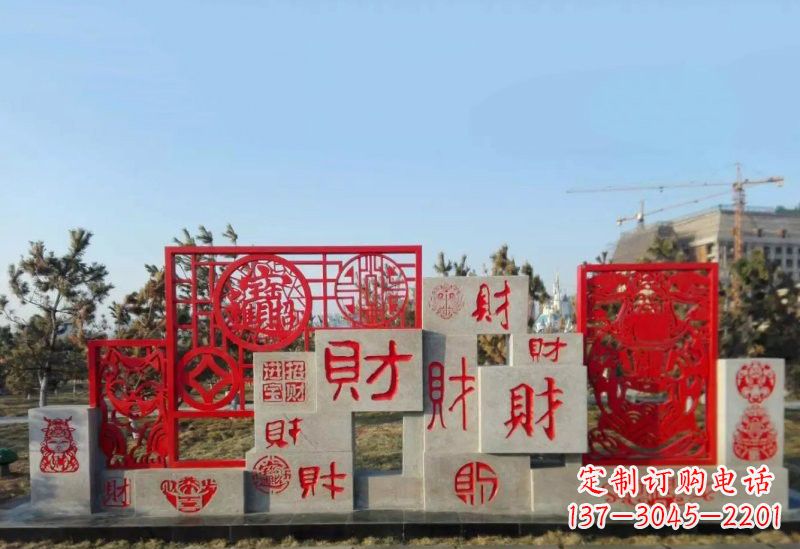 威海不锈钢福禄寿雕塑象征着美好生活