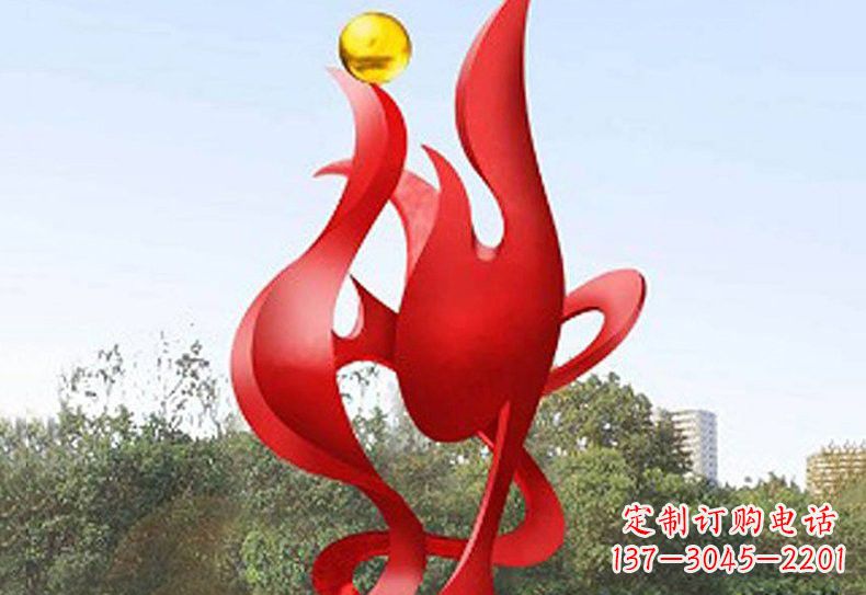 威海不锈钢凤凰雕塑——象征着古代神兽的传奇
