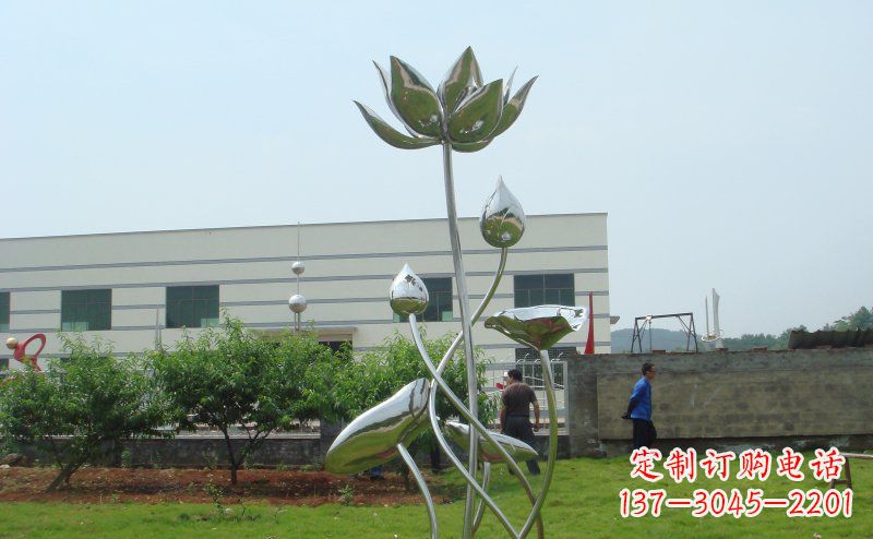威海不锈钢荷花雕塑