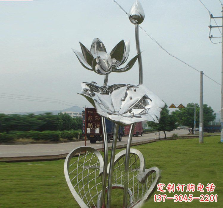 威海不锈钢荷叶雕塑——精美优雅的艺术品