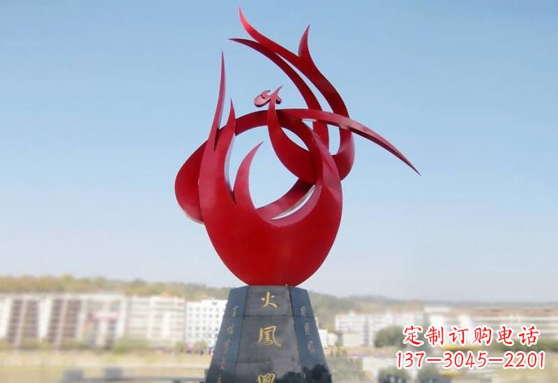 威海凤凰雕塑——点缀不锈钢公园