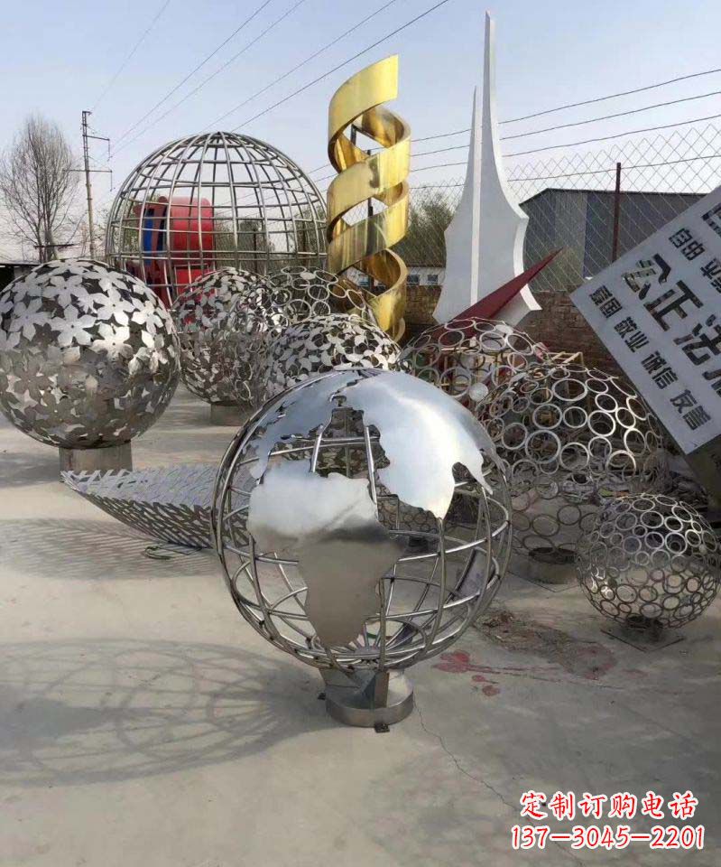 威海不锈钢地球雕塑融合艺术与自然的完美结合