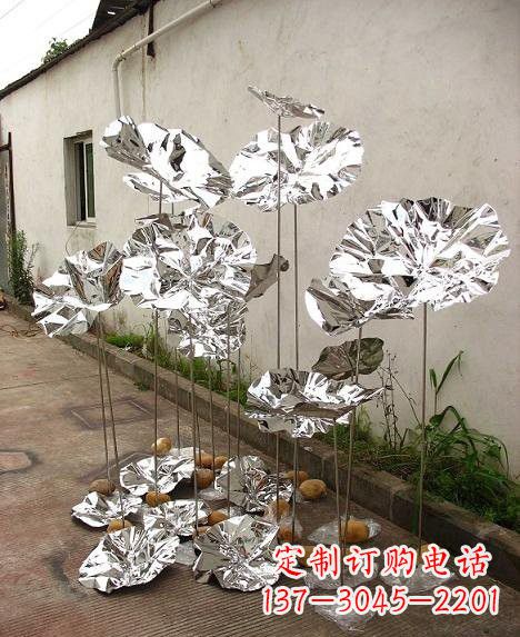 威海不锈钢荷叶雕塑——精美绝伦