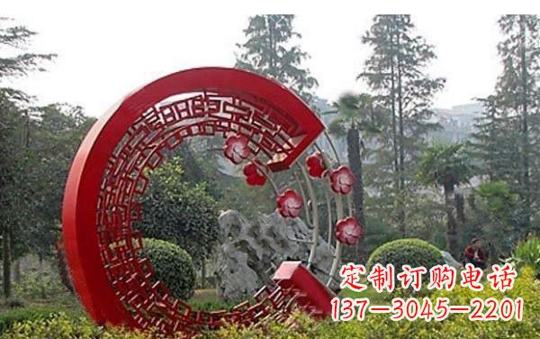 威海不锈钢公园圆环雕塑——精美的艺术瑰宝