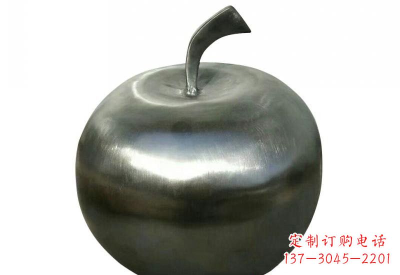 威海不锈钢苹果雕塑精美的艺术之作