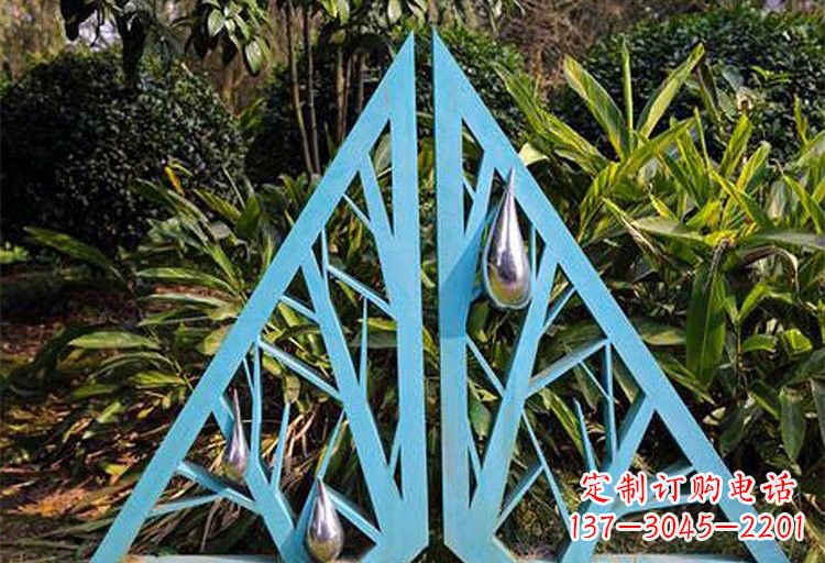 威海不锈钢树枝雕塑——点缀不锈钢公园美景
