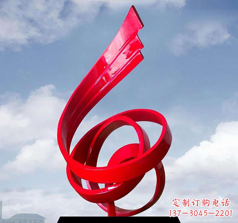 威海不锈钢广场城市飘带雕塑