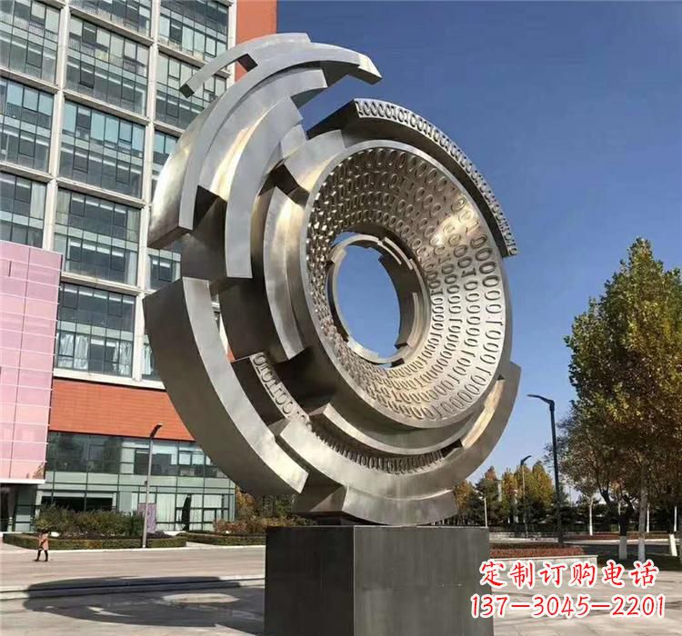 威海不锈钢广场齿轮雕塑