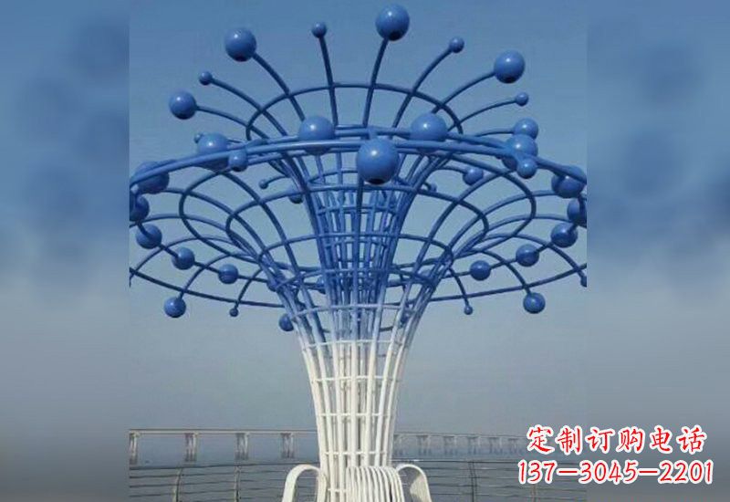 威海不锈钢广场上的喷泉雕塑