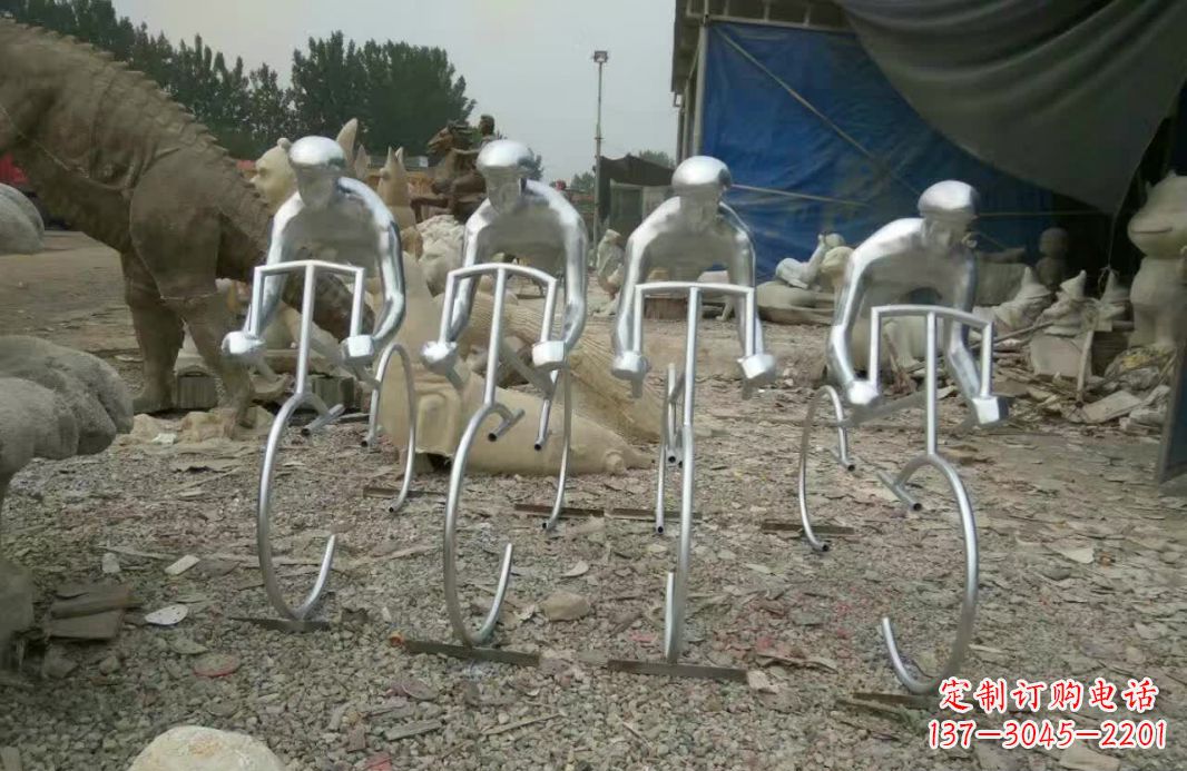威海不锈钢自行车雕塑——美丽的自行车文化精神
