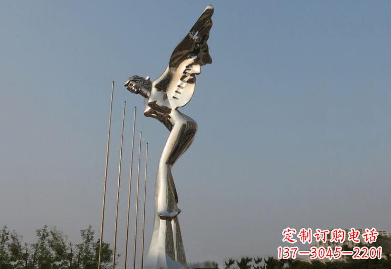 威海不锈钢天使雕塑精美而优雅