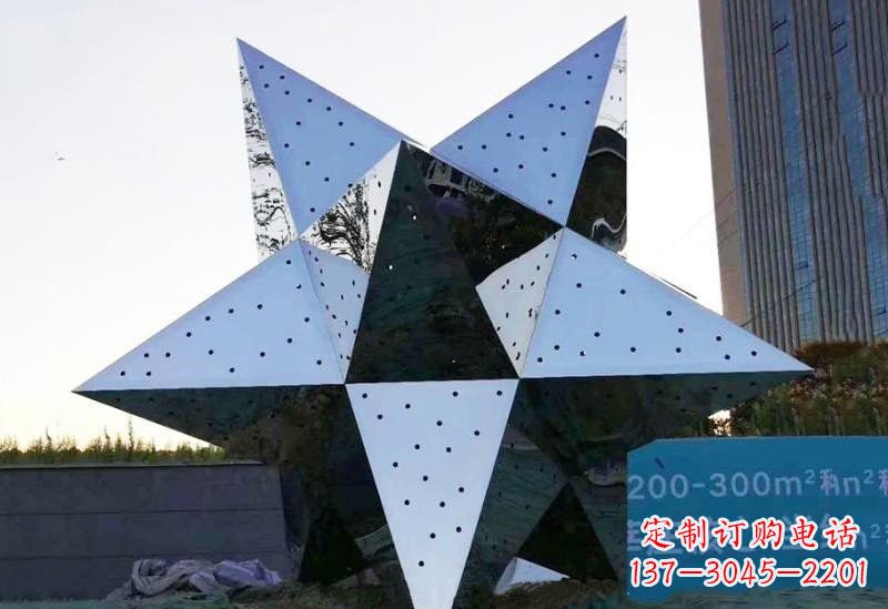 威海不锈钢五角星雕塑精致的艺术品