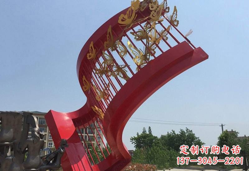 威海不锈钢蝴蝶灵动的艺术雕塑