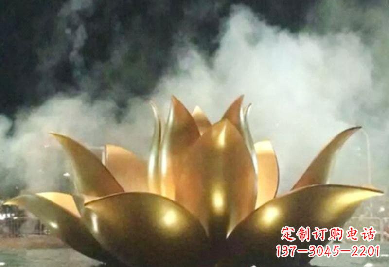 威海不锈钢莲花喷泉雕塑——让美景更加精彩
