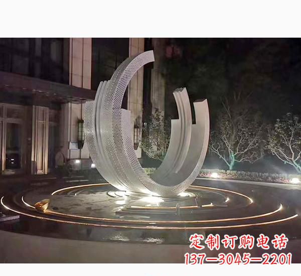 威海不锈钢广场喷泉雕塑精美的艺术珍品