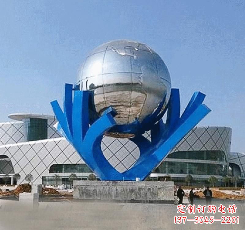 威海不锈钢地球雕塑缔造绿色家园