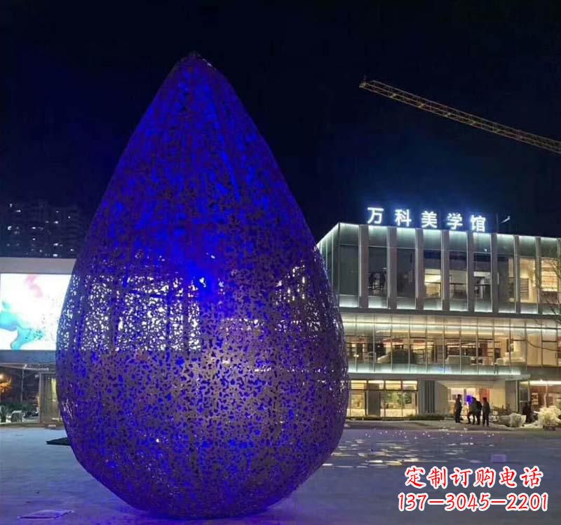 威海不锈钢水滴雕塑-自然之美