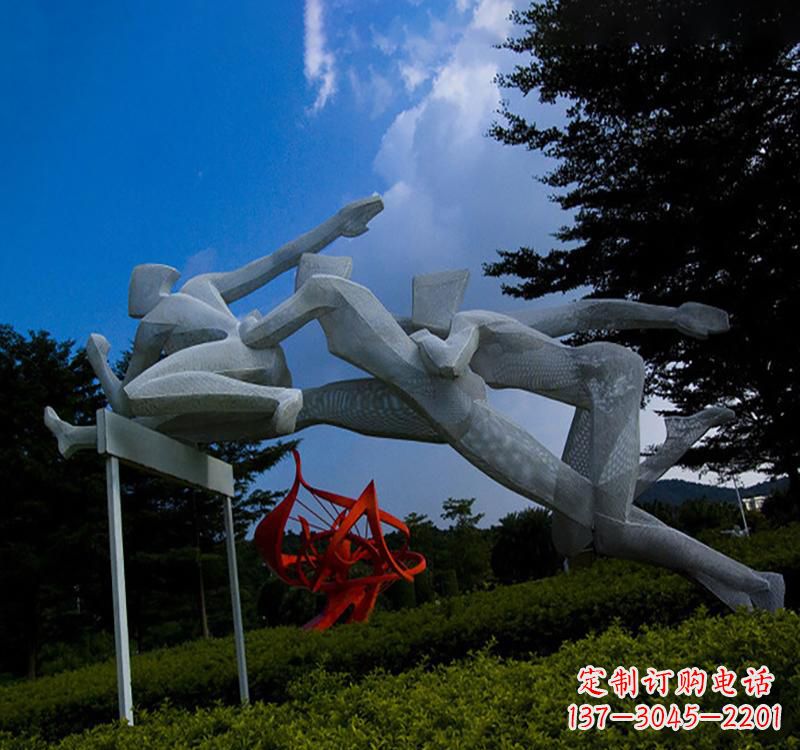 威海不锈钢中的运动员雕塑
