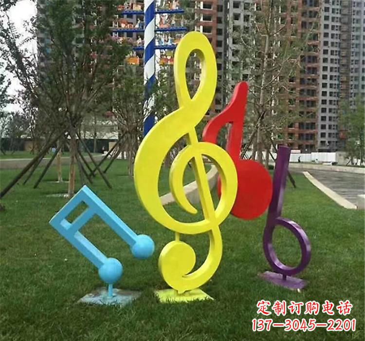 威海不锈钢音符雕塑音乐的流动之美