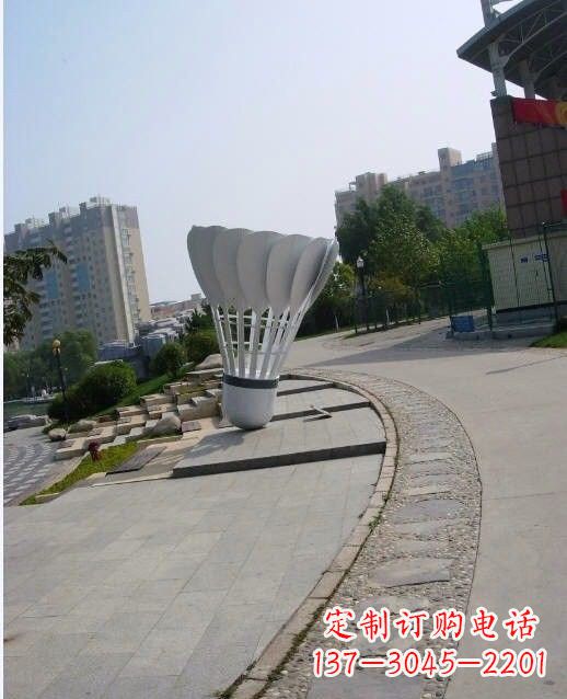 威海不锈钢广场羽毛球雕塑