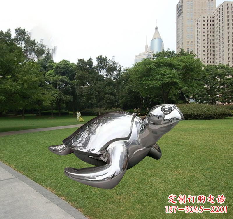 威海不锈钢海龟雕塑传承海洋文化的象征