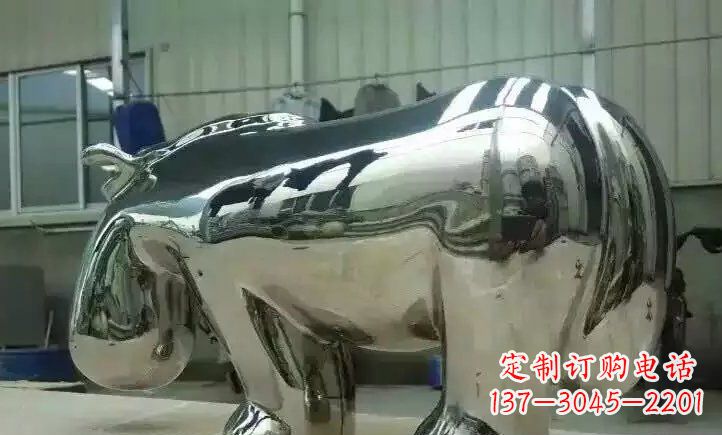 威海不锈钢河马雕塑一种新颖的艺术形式