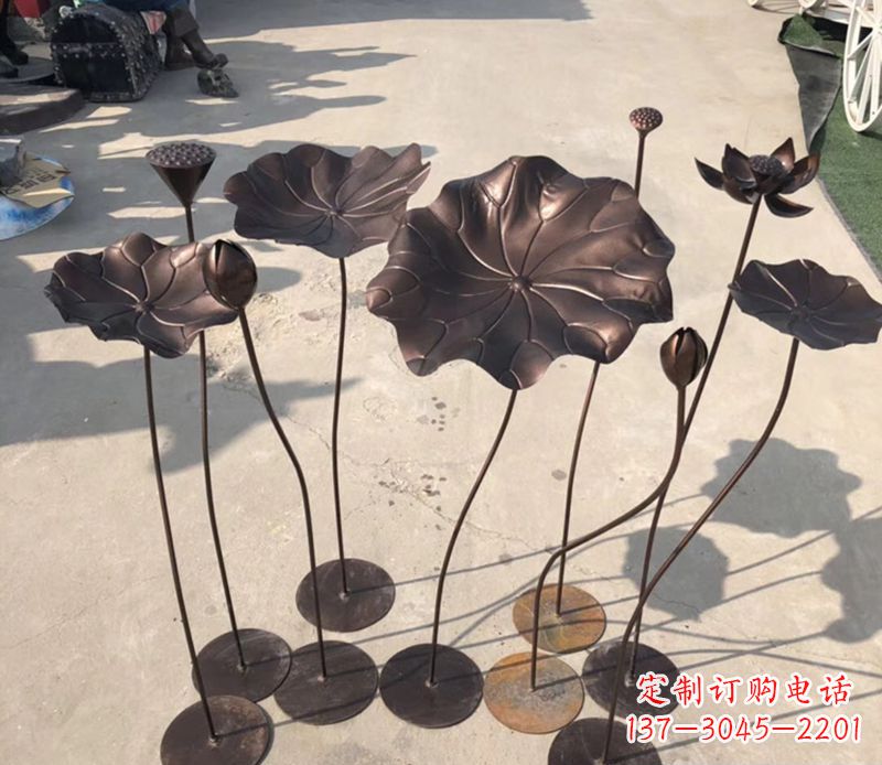 威海不锈钢荷花雕塑传承传统文化