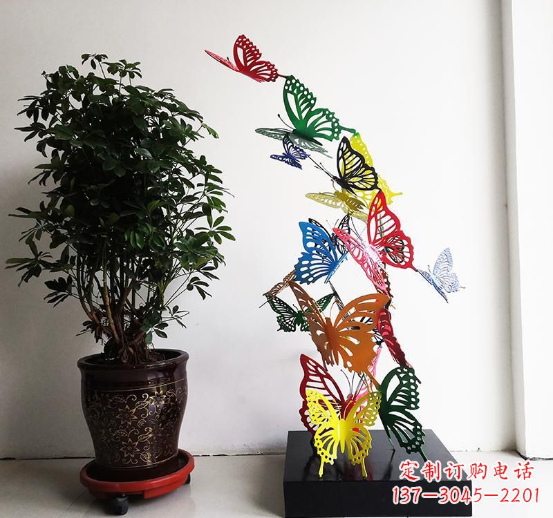 威海不锈钢蝴蝶雕塑精美的艺术品