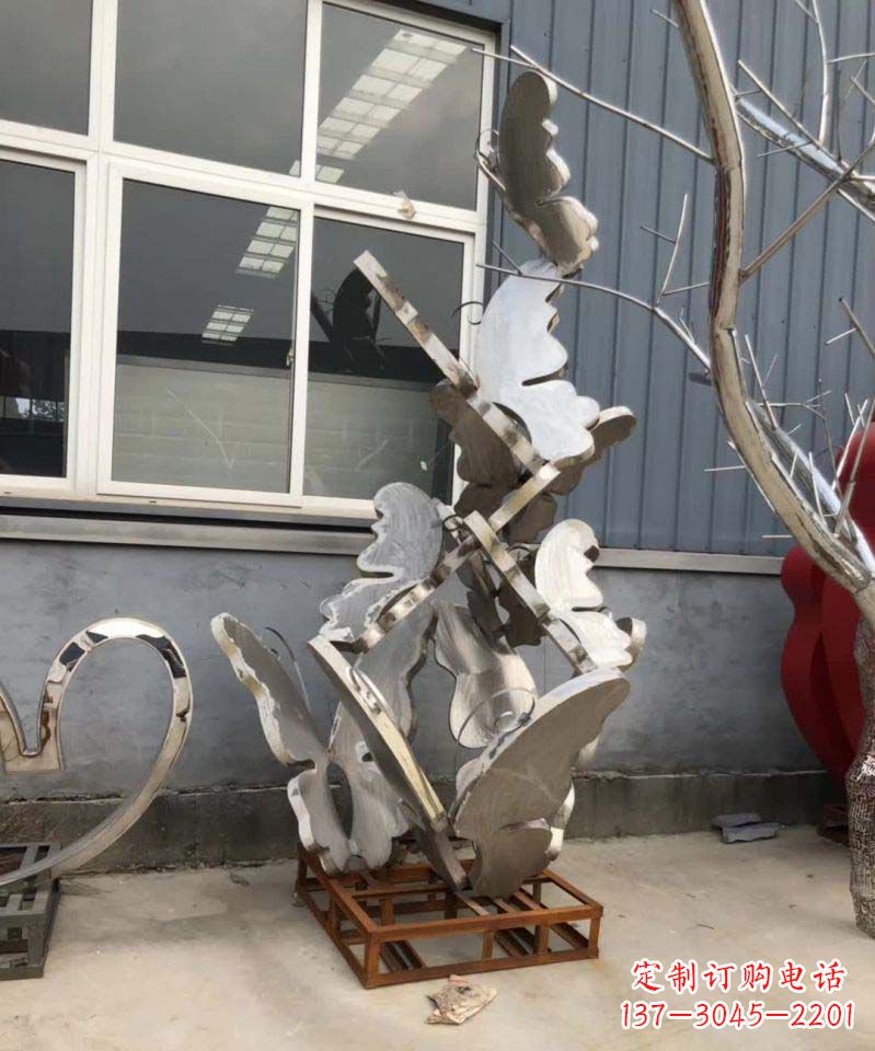 威海蝴蝶之舞不锈钢雕塑精美绝伦