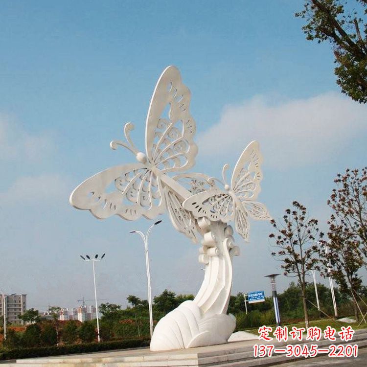 威海不锈钢蝴蝶雕塑——美丽传递自然之美