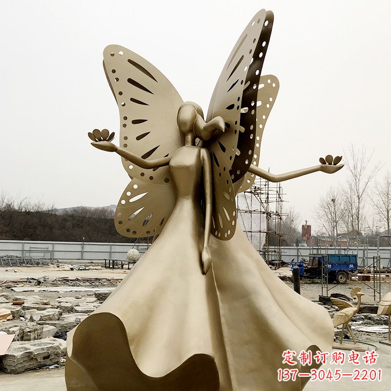 威海不锈钢蝴蝶少女艺术与美的完美结合
