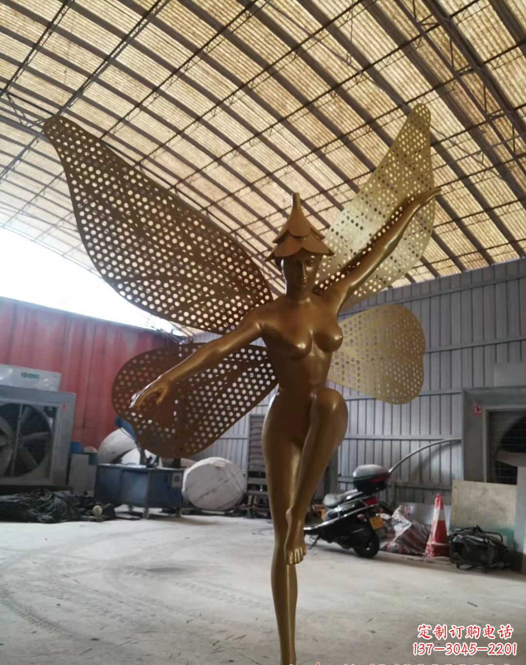 威海不锈钢蝴蝶仙子雕塑精美的美丽之作