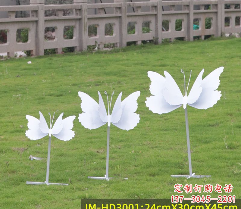 威海不锈钢蝴蝶组合雕塑精美的艺术品