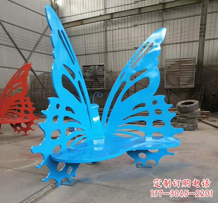 威海不锈钢蝴蝶座椅雕塑艺术精品