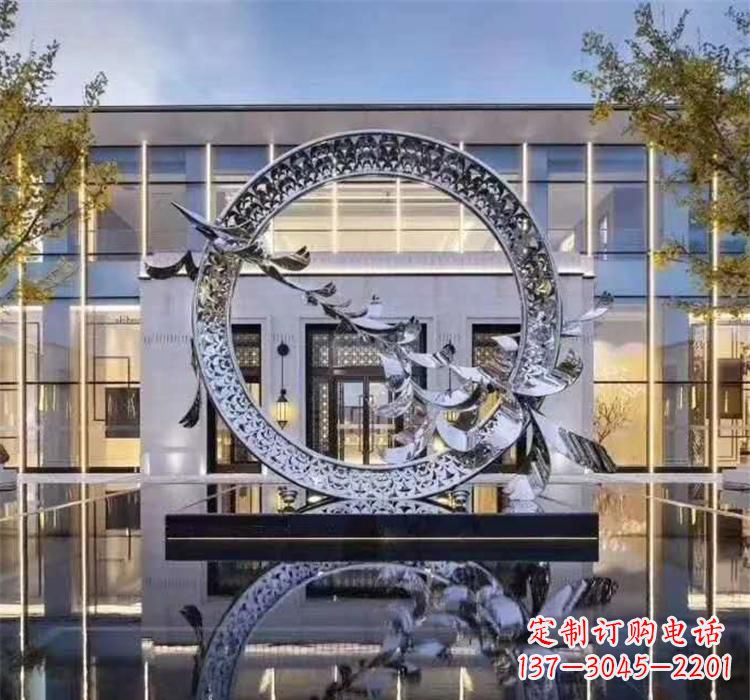 威海大雁飞翔,不锈钢户外雕塑雍容陈列