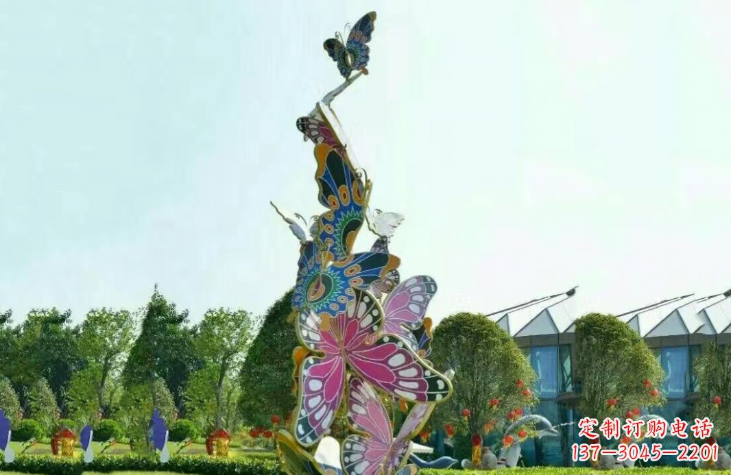 威海不锈钢蝴蝶美丽的雕塑之美