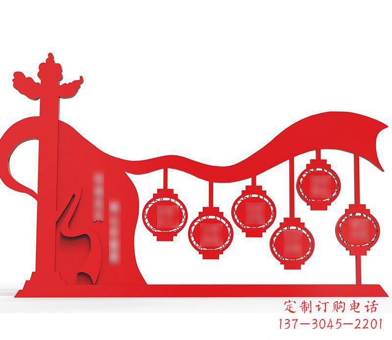 威海不锈钢华表灯笼社会主义核心价值观