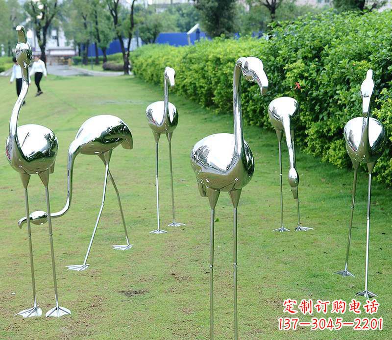 威海不锈钢火烈鸟雕塑