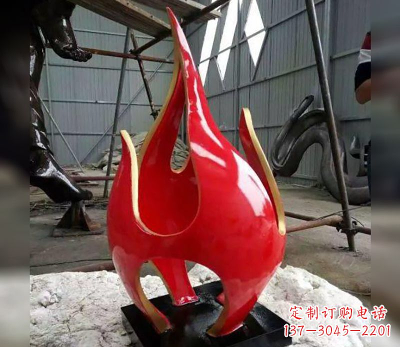 威海不锈钢火龙果雕塑传承传统文化的艺术品