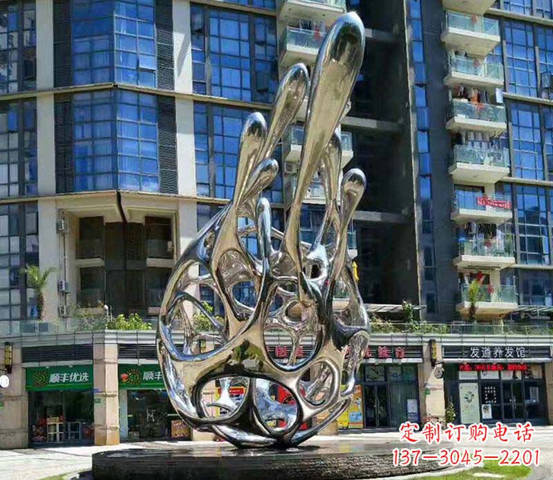 威海不锈钢火龙果景观雕塑