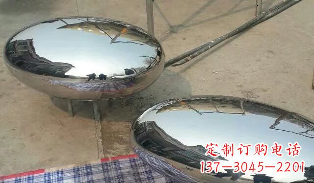 威海不锈钢鸡蛋雕塑精美的艺术作品