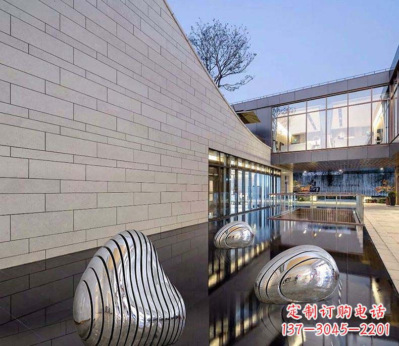 威海不锈钢假山摆件雕塑