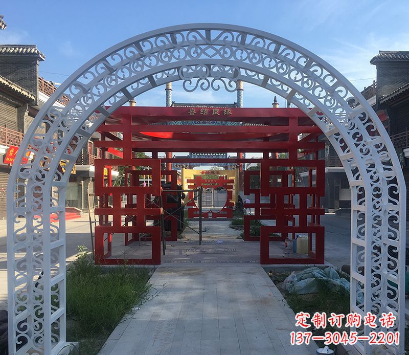威海不锈钢拱门雕塑——精美绝伦